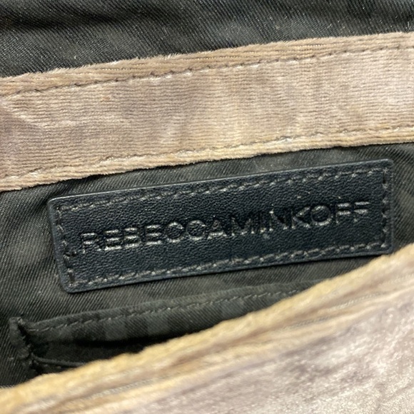 Rebecca Minkoff  Chevron Quilted Crossbody Bag Gray Removable Strap Clutch
C - Picture 11 of 13